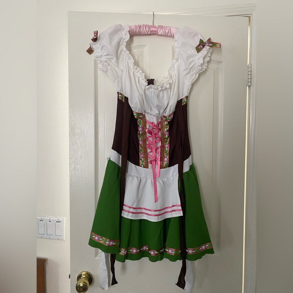 Leg Avenue Brown and White Dress